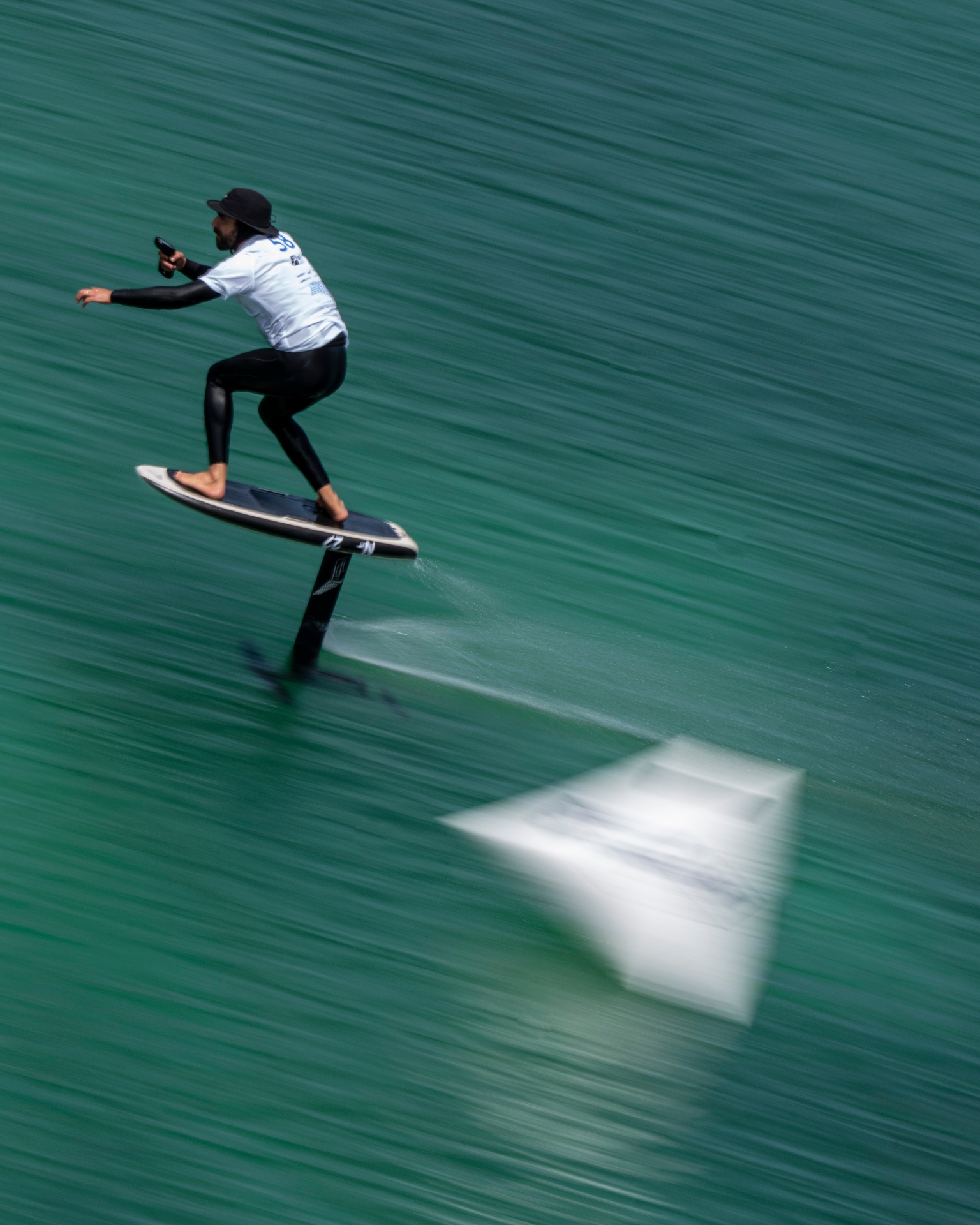 Carmine Staiano beim Foilen — Nahaufnahme mit Speed-Blur